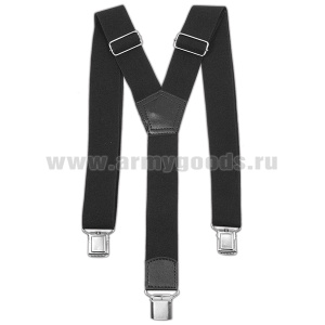 Подтяжки гладкие черные