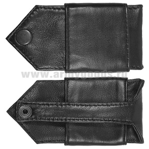 Погончики кожаные для форменной женской куртки Полиция