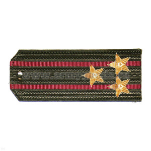 Погоны ВВ оливк. с 2 крап.и просв., вышит. канителью (полковник)