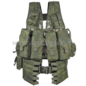 Жилет разгрузочный тактический (УМТБС) Спецназ Разведчик "русская цифра"