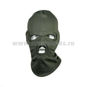 Маска х/б (отверстия для глаз и рта) оливковая (интерлок/кулирка по наличию)