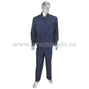 Костюм лет. МО офисный синий (ткань "габардин") подкладка сетка р-ры с 62