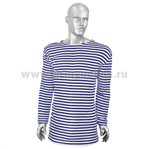 Тельняшка лет. х/б интерлок синяя (беленая)