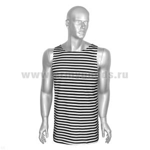 Майка-тельняшка набивная черная