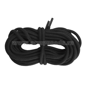 Шнурки для берцев 2,2 м труднотянущиеся (d- 5 мм) черные