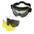 Очки защитные 15615701 (поликарбонат) на резинке (с 2 дополнительными цветными фильтрами) оливковые