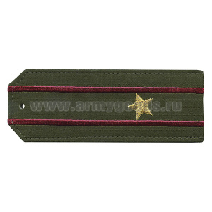 Погоны «машинная вышивка» оливк. (ткань rip-stop) c 2 вышит. краповым просв. с вышитыми звездами (майор) на костюм офисный