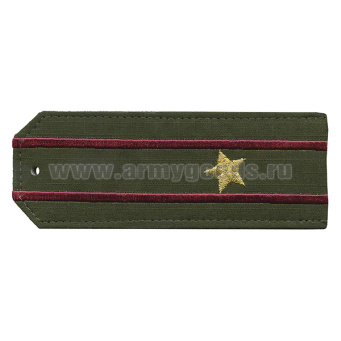 Погоны «машинная вышивка» оливк. (ткань rip-stop) c 2 вышит. краповым просв. с вышитыми звездами (майор) на костюм офисный