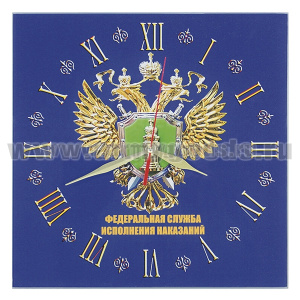 Часы настенные стеклянные ФСИН (28x28 см)