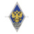 Значок мет. ВА ВКО им Г.К. Жукова (ромб РФ синий, орел без щитка) гор.эм.