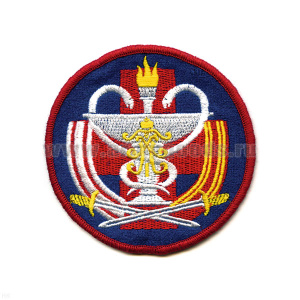 Шеврон вышит. ВМедА (воен.-мед. акад.) син. кругл.