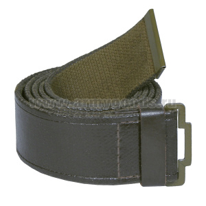 Ремень брезентовый без бляхи с корич. кожзам. покрытием (б/у, с хранения)