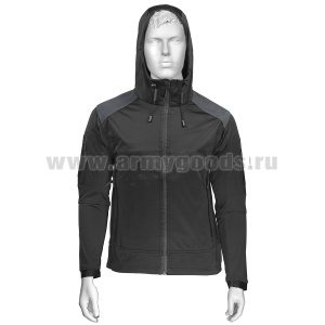 Кртк тактическая (мод. №1) черная с капюшоном (на молнии) цвет вставок по наличию на складе