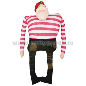 Кукла мягкая Спецназовец в краповой тельняшке (выс. 36 см)