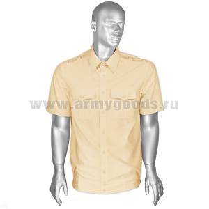 Рубашка форм. офиц. мужская (кор.рук.) кремовая р-ры с 47
