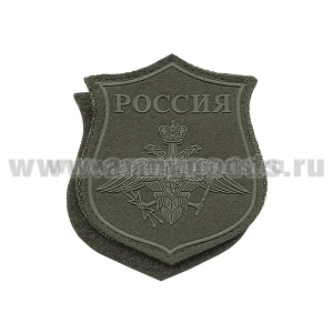 Шеврон пластизолевый НА ПАРАД Космические войска (полевой) на липучке