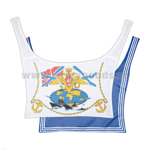 Гюйс ДМБ с рисунком ВМФ (шелк светлый)