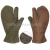 Рукавицы тканевые стрелковые (двупалые) оливковые, утепленные войлоком
