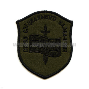 Шеврон вышит. Отряд спецназ (щит с флагом и мечом) полевой