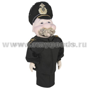 Кукла под бутылку (высота 52 см) ВМФ (в черной форме)