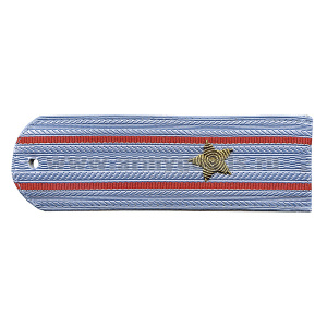 Погоны Полиция нов/обр без канта серо-голуб. вышит. канителью (майор)