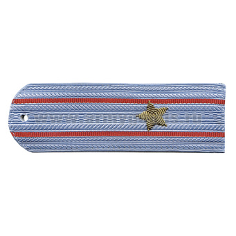 Погоны Полиция нов/обр без канта серо-голуб. вышит. канителью (майор)