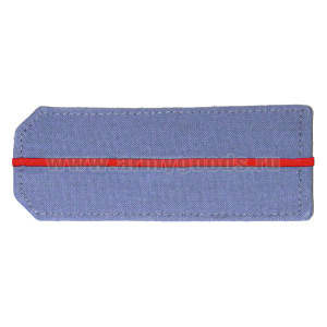 Погоны МВД из рубаш. ткани серо-голуб. с 1 вышит. красн. просв. на рубашку