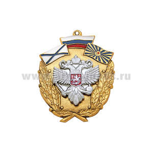 Основание к медали ДМБ (накладной орел РФ, флаги вверху)