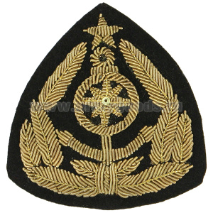 Кокарда канит. лат. ГИМС (полностью вышита канителью, со звездой)