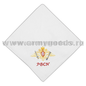 Платок носовой х/б белый вышитый РВСН