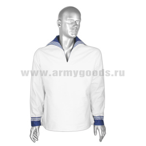 Форменка морская (фланка) белая х/б (с гюйсом) нов/обр (ТУ 858-6149-2010)