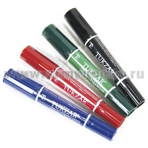 Набор маркеров перманентных двусторонних (черный, синий, красный, зеленый)