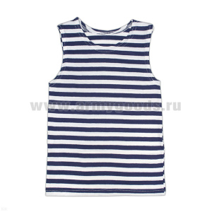 Майка-тельняшка кулирка синяя детская (р-ры с 28 по 42)