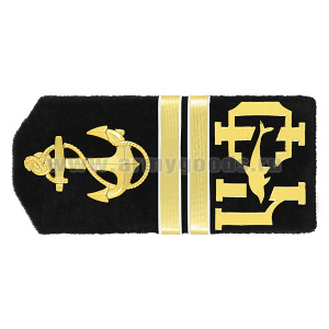 Погоны ДМБ ЧФ (трапеция) с дельфином и якорем (старшина 2 ст)