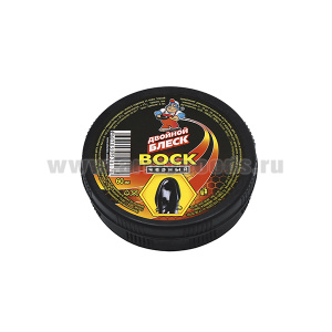 Воск для обуви "Двойной блеск" черный 60 мл