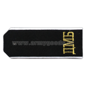 Погоны, вышит. металлиз. нитью на сукне: черн. «ДМБ»