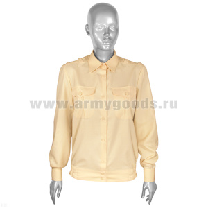 Рубашка форм. офиц. женская (дл.рук.) кремовая