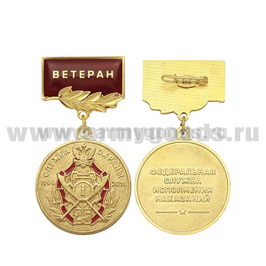 Медаль 25 лет службе охраны 1994-2019 (ФСИН) (на планке - Ветеран, смола)
