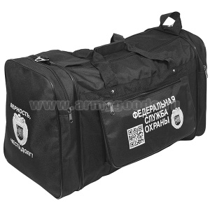 Сумка складная (твердая ткань) большая 60 л черная ФСО (Верность, Честь, Долг)