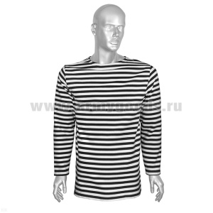 Тельняшка зим. х/б с начесом черн. р-ры с 44 по 60