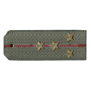 Погоны светло-оливк. 1 красн. пр. (на рубашку) галунные вышит. канителью (капитан)