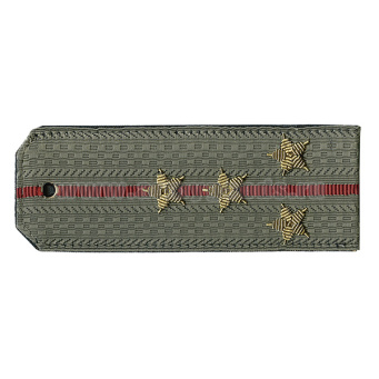 Погоны светло-оливк. 1 красн. пр. (на рубашку) галунные вышит. канителью (капитан)