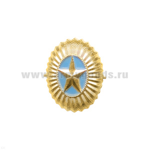 Кокарда мет. Казахстан (овал со звездой) офиц. мал. зол.
