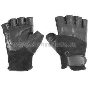 Перчатки кожаные обр/пал женские (черные)