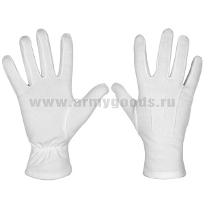 Перчатки х/б парадные белые