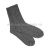 Носки Комфорт серые без резинки (50% шелк, 40% лён, 10% хлопок)