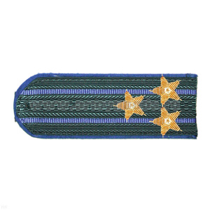 Погоны МЮ серые с вас. кантом с 2 вас. просв., вышит. канителью (полковник)