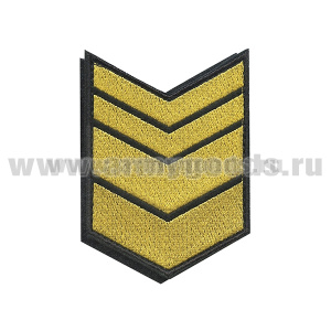 Нашивки вышит. (черн. фон, желт. вышивка) для контрактников 12 год (на липучке)