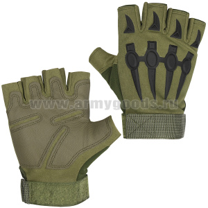 Перчатки с обр/пал с рез. накладками (мод 1) оливковые 