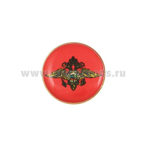 Значок мет. Орел МВД (мал., круглый, смола, на пимсе)